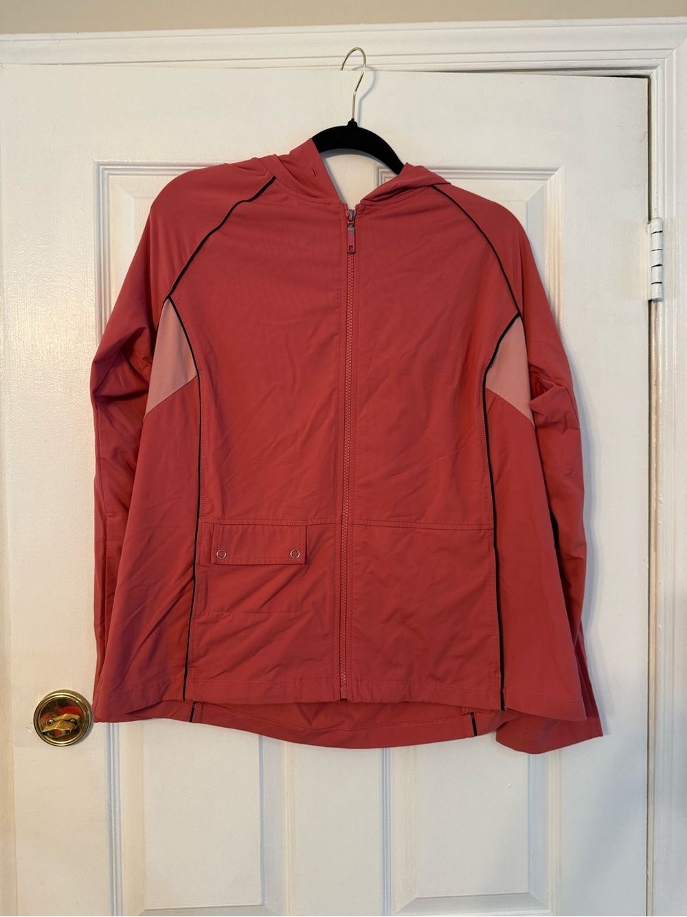 Soma Lightweight Salmon Pink Hooded Zip Jacket